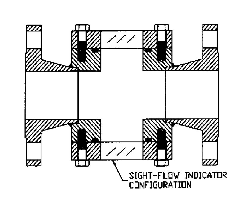 Duraport Raised Face Flange Sight Flow Indicator CAD Drawing