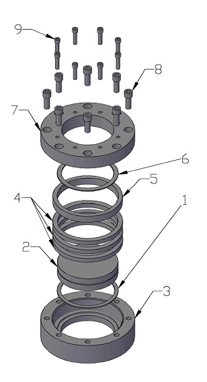 Model B Weld Sight Glass Assembly